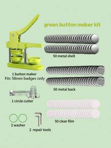 58mm Badge Making Punch Set, Badge Making Consumables And Accessories, DIY Button Machine, Portable Multi-Function Hand Tool, Suitable For Fridge Magnets, Keychains, Brooches, Halloween Christmas DIY Crafts And Gifts, No Installation Required - Multicolor - View 33