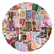 55PCS Cowboy Boots Stickers, Multicolor Pattern Stickers, Beautiful Stickers, Bottles, Decorative Paper, Scrapbooking, Diary, Laptop, Bumper, Skateboard, Water Bottle, Computer, Phone Greeting Cards, Photo Albums, Furniture, Stickers - Cowboy Boots - View 1