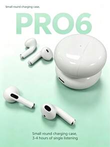 TWS Wireless Bluetooth Earbuds With Noise Cancelling And HiFi Stereo, Wireless Charging Case, Waterproof In-Ear Design, Long Battery Life, Suitable For Travel, Sports, Gym And Daily Listening - White - View 1