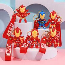 Hasbro Iron Man PVC Figure Keychains With Printed Wrist Strap Portable Bag Charm For Collecting Enthusiasts Backpack Handbag Daily Accessory Collection Gift - One Size - View 1