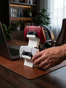 Soporte Universal 3 en 1 para Mando de Juego y Auriculares, Organizador de Escritorio Ahorrador de Espacio, Estante de Almacenamiento para Auriculares para Jugadores Hardcore y Usuarios Casuales, Estantería de Almacenamiento, Accesorios de Escritorio, Accesorio de Juego, Decoración de Sala de Juegos - Multicolor - Ver 11