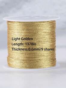 Gold/Silver Metallic Braided Cord, Suitable For Making Bracelets, Necklaces, DIY Tassels, Beaded Jewelry, Shamballa Cords And Other Accessories. - Multicolor - View 27