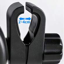 Tempat Gelas Ganda 2-in-1, Rak Penyimpanan Stroller Berputar 360° - Cocok untuk Sepeda, Kursi Roda, Tempat Gelas Stroller (Satu Gelas Menjadi Dua Gelas) - Hitam - View 11