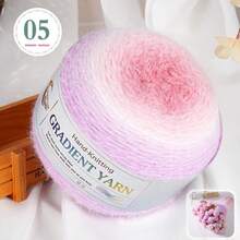 200g Extra Large Ball, Colorful Candy Tones, Natural Gradient Color, Knitted Blanket, Shawl, Crochet Cushion, Beginner Friendly, Multiple Color Options - Two-tone Light Mist - View 10