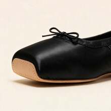Sepatu Balet Pointe Wanita Modis dengan Pita Melingkar, Sepatu Dansa Satin Hitam, Pelindung Jari Kaki, Pertunjukan Dansa Ballroom Profesional, Nyaman dan Ringan - Hitam - View 5
