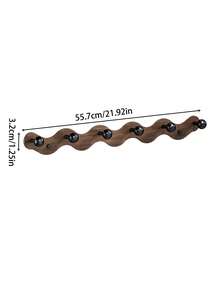 Wave‑Shaped Wall Hook Rail, Multi‑Hooks Decorative Organizer Rack, Hold Kitchen Utensils, Aprons, Towels, Bags And Keys, Sturdy Wall‑Mounted Hardware, Perfect For Kitchen, Hallway And Laundry Room Decor - Multicolor - View 13