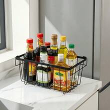 Metal Wire Freezer Organizer Bins 8 Pack, Stackable Chest Freezer Storage Baskets With Foldable Handles, Space Saving Kitchen Organizer - View 8