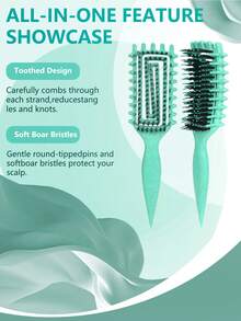 Curly Hair Brush Styling Curl Defining Brush For Women Edge Define Lift Curling Brush For Curly Hair Effortlessly Defined Curls And Reduces Frizz - Multicolor - View 6