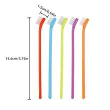 8pcs Single-Head Solid Color Pet Toothbrush Dog Toothbrush Cat Toothbrush Suitable For Deep Oral Cleaning - Navy Blue - View 3