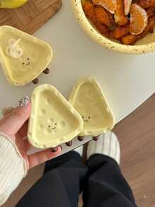 1pc/2pcs Cheese Shaped Small Dish, Home Use Cheese Sauce Dish, Seasoning Dish, Dipping Sauce Dish, Soy Sauce Dish, Salad Dish - Multicolor - View 6