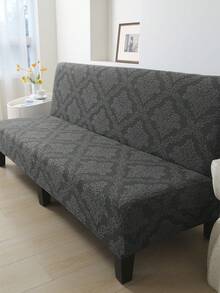 Foldable Jacquard Sofa Cover, Suitable For Armless Sofa Beds . New Style. Easter, Thanksgiving, Wedding Fall Decor - Dark Grey - View 10