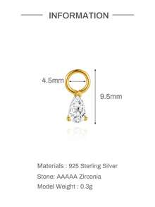 1PC 925 Sterling Silver Dainty Flower Irregular Earring Charms Piercing Cartilage Helix Conch Earrings Jewelry Making Own Accessories Daily Gift - Gold - View 16