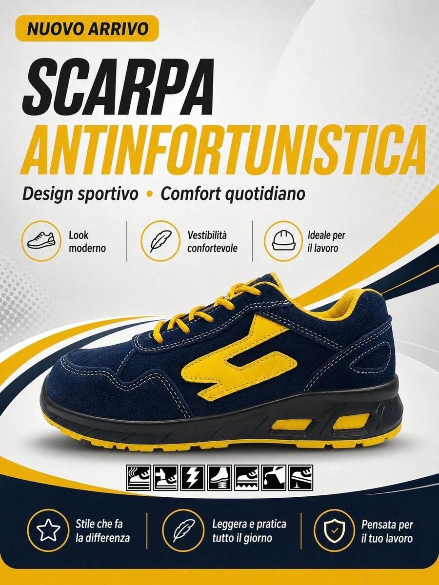Zapatos de trabajo y utilitarios para hombre - Navy - Ver 1