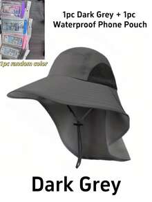1pc Men's Summer Sun Hat - Wide Brim Neck Protection Design, Comfortable, Durable, Unisex, Suitable For Hiking, Fishing, Cycling, Outdoor Leisure, Essential For Summer Travel, Great Gift For Holidays - Multicolor - View 16