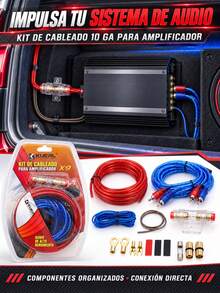 Muzata 10 Gauge Amplifier Wiring Kit, Includes RCA Interconnect Cables And Speaker Wires, Car Subwoofer Amplifier Installation Kit, Vehicle Audio Cables M027 - Multicolor - View 7