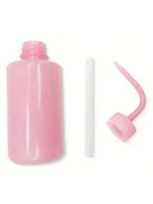 1pc 150ml Portable Bent-Tip Eyelash Cleaning Bottle, Plastic Squeeze Bottle With Dropper, Eyelash Cleansing Bottle, Eyelash Rinsing Base Bottle, Suitable For Eyelash And Tattoo Cleaning And Rinsing - Pink - View 2