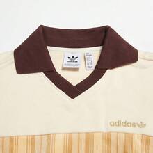 Adidas Women's Spring/Autumn Elegant Fashion Versatile Casual Short Sweatshirt With Turn-Down Collar, Retro Long Sleeve Pullover JC6852 - Wonderful White - View 2