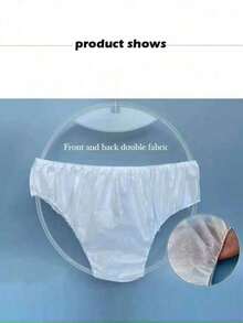30/5pcs Pure White Disposable Women's Panties, Comfortable & Hygienic, High Waist Design - One Size - View 2