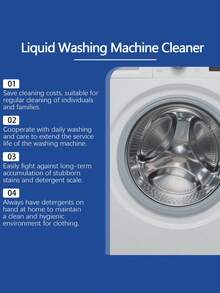 Deep Cleaning Washing Machine Liquid Cleaner | Powerful Drum Stain Remover & Deodorizer, Anti-Mold Washing Machine Descaler, Suitable For Front-Load And Top-Load Home Washing Machines, Multi-Purpose Laundry Care - Multiple Forms - View 5