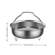 304 Stainless Steel Small Steamer Basket, Colander, Food Prep Wash Fruit Basket, Hot Pot Brush Basket, Rice Steamer Rack With Handle - Round Drain Basket - View 10