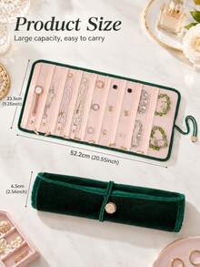 Women's Jewelry Storage Roll, Empty Bag Only, Portable Jewelry Storage Roll Bag, Travel Jewelry Box, Multi-Functional Necklace And Ring Storage Bag, Lightweight Tangle-Free Jewelry Storage, Essential Travel Jewelry Organizer - Multicolor - View 6