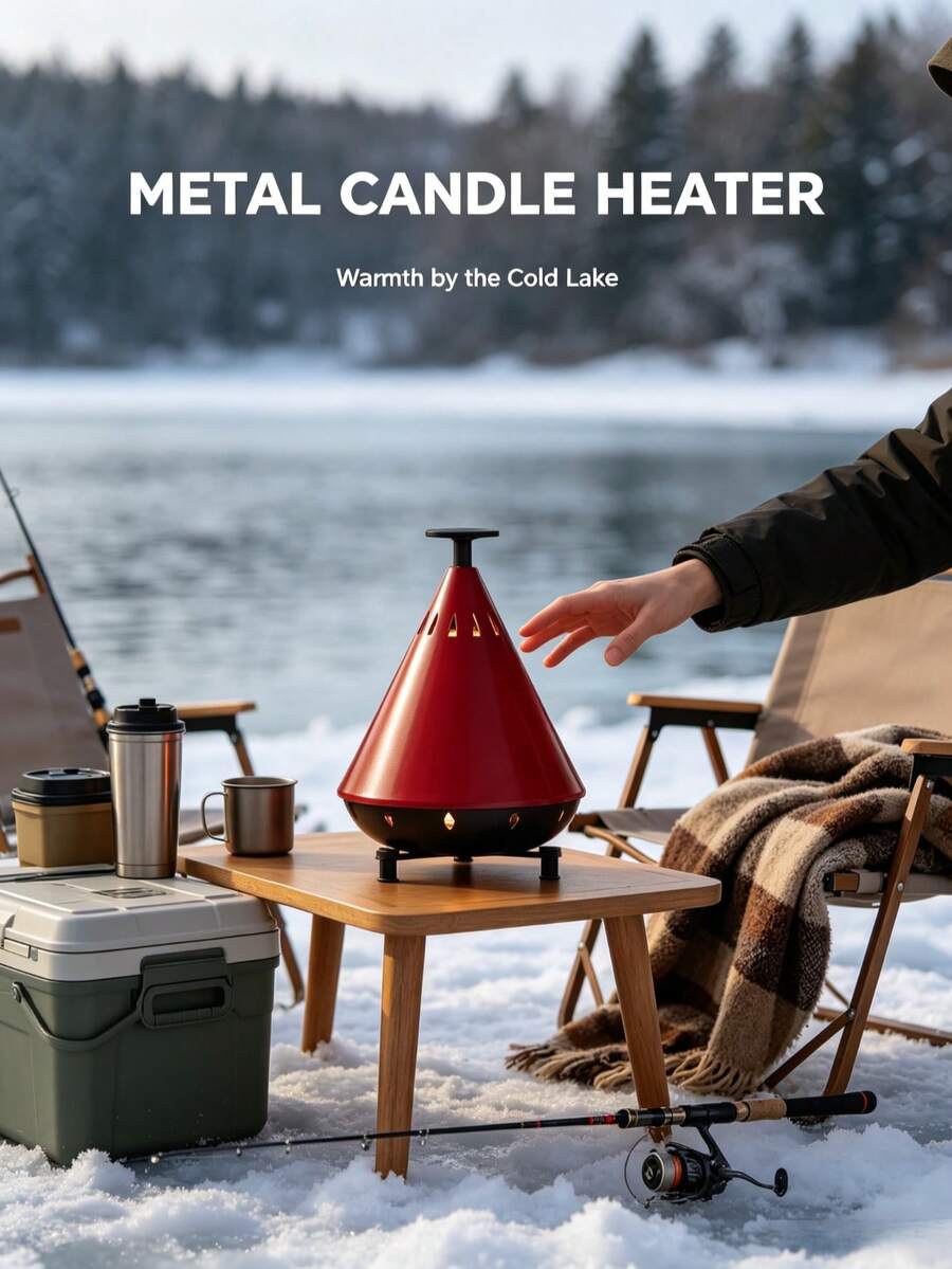 Conical Iron Art Metal Candle Heater, Portable Desktop Tea Light Warmer, Hollow Ventilated Decorative Candle Stove, Suitable For Reading Nook, Bedroom, Living Room Home Decor - Heater - View 1