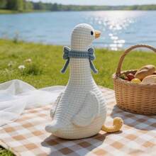 Big White Goose Crochet Material Kit, Handmade Crochet Kit DIY Material Pack, Realistic Goose Knitting Kit, Complete DIY Handmade Kit Suitable For Beginners And Professional Crochet Enthusiasts, Healing Desktop Decor Gift, Creative Gift (Unfinished Product, Knitting Required) - C-Multicolor Set - View 2