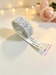 1pc Self-Adhesive Resin Rhinestone Strip Clothing Accessory, DIY Rhinestone Decor - Multicolor - View 15