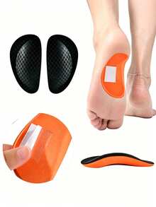 3 Pairs Unisex Sports Shock-Absorbing Half-Size Insoles, Soft & Bouncy Comfortable All-Season Shoe & Boot Accessories - Multicolor - View 6