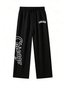 Men's Spring/Autumn Casual Fashion Straight Leg Long Pants Outdoor Sports Minimalist - Black - View 3