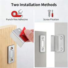 Lnvisible Magnetic Cabinet Catch Set Ultra-Slim L-Shaped Magnetic Catch; Easy To Install; Suitable For Kitchen Cabinets And Wardrobe Doors; Ensures Secure Closure. - A - View 5