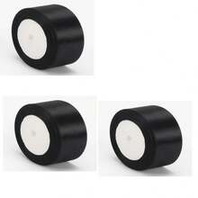 A Roll Of 4cm Wide Satin Ribbon For Making Bows, Hair Accessories, Cake Baking, And Bundling - Black - View 10