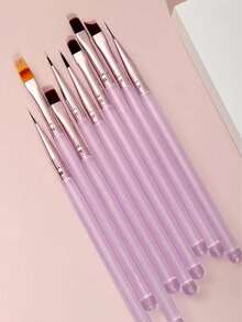 Kuas Nail Art Profesional, Kuas Lukisan Detail Garis dan Gradien, Cocok untuk Salon Kuku dan DIY, Set Alat Desain Kuku Akrilik Gel UV - MultiWarna - View 10