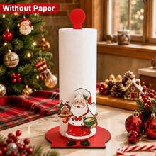 1pc Wooden Paper Towel Holder For Home Kitchen & Bathroom - Vertical Roll Storage Rack, Self-Adhesive Installation, Space-Saving, Freestanding Or Adhesive Mount To Countertop, Home Decor - Multicolor a - View 2
