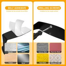 Paper Towel Holder, Under Cabinet Shock-Absorbing Paper Towel Rack, Under Cabinet Paper Towel Holder, Matte Black Metal Roll Holder With Shock-Absorbing Steel Wire, L-Shaped Bracket Wall-Mounted Paper Towel Dispenser, Suitable For Kitchen, Bathroom, RV - Black - View 12