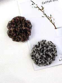 Women's Daily Party Outfit Leopard Print Brooch Corsage Accessory For Hat And Dress - Leopard Print - View 2