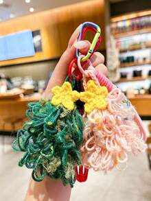 1pc Christmas Tree Keychain Pendant Christmas Bag Charm Small Gift - Multicolor - View 3
