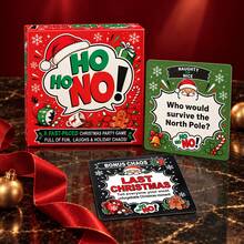 HO HO NO! Christmas Party Card Game, Funny Holiday Challenge Game For Family And Friends, Fast-Paced Group Game, Christmas Gift And Stocking Stuffer - Red - View 7