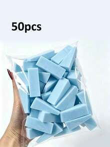 100/50 buah Spons Segitiga Sekali Pakai untuk Bedak, Bantalan Spons Rias, Dapat Digunakan untuk Basah & Kering, Blok Spons Seni Kuku, Alat Spons Rias yang Tidak Menyerap - MultiWarna - View 21