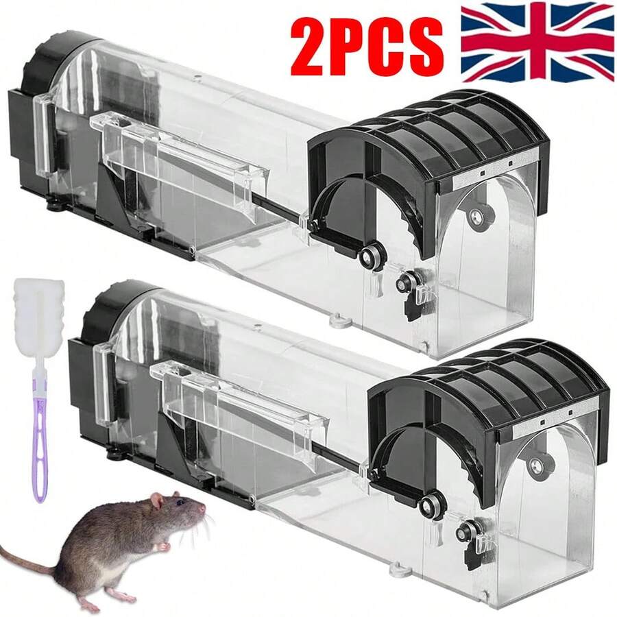 2 Pack Humane Rat & Mouse Traps No-Kill Mice Trap, Fits Rats & Mice - A - View 1
