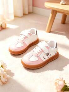 1 Pair Girls' Spring/Autumn Cute Embroidered Rabbit Flat Shoes, Floral ...