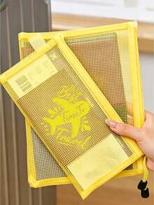 Large Capacity Multi-Function Document Storage Bag, Airplane Theme Mesh Document Storage Bag/Passport Organizer, Portable ID Card, Boarding Pass, Card Holder, Passport Storage Bag For Travel, Transparent Storage Bag, Holiday Gift, Travel Gift - Multicolor - View 8