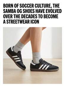 Adidas Samba Teen Sneakers Premium Modern Anti-Slip Training Travel Running IF1945 - Black and White - View 3