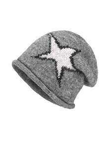 1pc Women's Star Knit Hat, Fashionable Elastic Autumn Accessory, Suitable For Outings And Halloween Holiday Matching, Hats For Women, Fall Style, Hats - Multicolor - View 13