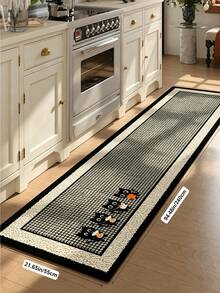 1pc Flannel Kitchen Mat Cartoon Black Cat Foot Mat, Dirt-Resistant Kitchen Rug | Long & Short Sizes, Suitable For Kitchen And Entryway. Practical Entryway Door Mat Home Decor Rug, Can Be Used In Dining Room, Kitchen, Indoor Entrance And Other Indoor Areas. - Multicolor - View 7