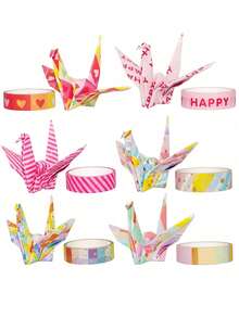27 Rolls Rainbow Washi Tape Set, Metallic Foil & Patterned Decorative Tapes For Journals, Planners, DIY Arts, Crafts, Scrapbooking, Gift Wrapping, Back To School Essential - Multicolor - View 16