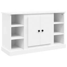 Buffet Blanc 100x35,5x60 cm Bois d'ingénierie - Blanc - Voir 2