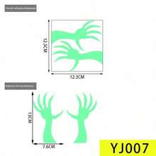 Holiday Essential Series, Fluorescent Ghost Eye & Claw Window Decals, Instantly Transform Your Home Into A Spooky House. Self-Adhesive, No Damage To Glass, Removable Without Residue, Complete Your Holiday Decor In Minutes. Pumpkin Lights Glow, Ghostly Shadows On Windows, Scare Passersby - one-size - View 10