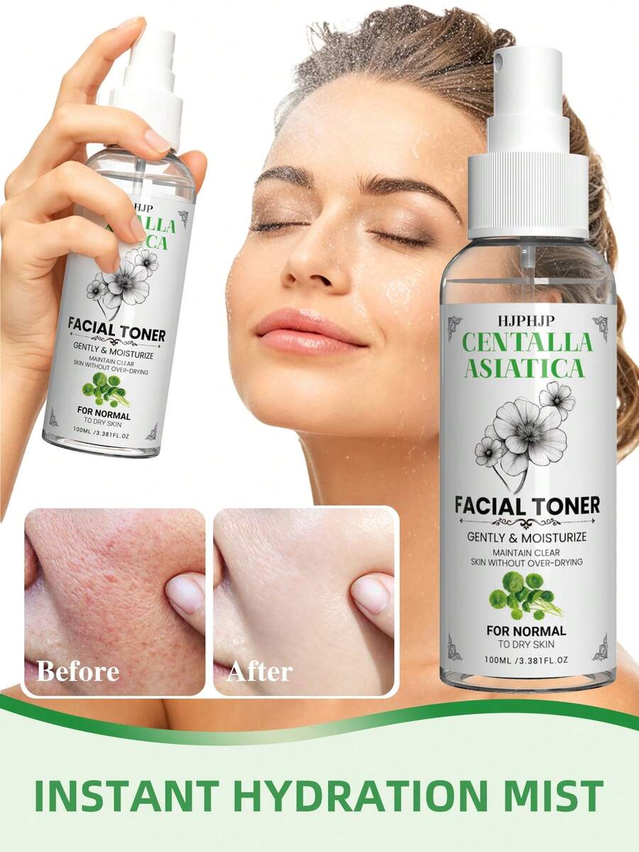 HJPHJP Centella Asiatica Toner, Facial Toner For Oily Skin, Pore Refining Toner With Centella Extract, Hydrating, Oil Balancing & Skin Soothing Care, Lightweight Fast Absorbing Daily Face Toner For All Skin Types, Skincare Essentials, Halloween Gift,100ml - Centella - View 1