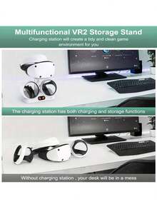 Dudukan Pengisian Daya Headset & Kontroler VR 2-in-1, Dock Pengisian Daya Magnetik Ganda dengan Indikator LED, Dudukan Layar Pengisian Cepat untuk Sistem VR Generasi Berikutnya, Didukung USB, Colokan Pengisi Daya Tidak Termasuk - View 9